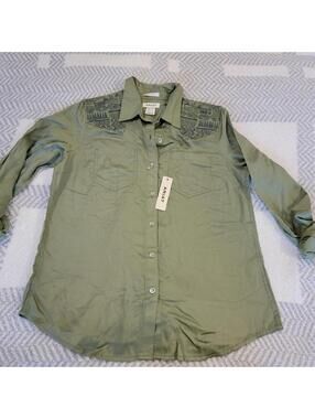 Ariat Women's Green and Khaki Shirt